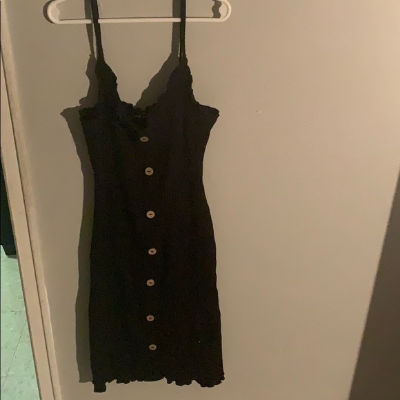 black cami mini dress